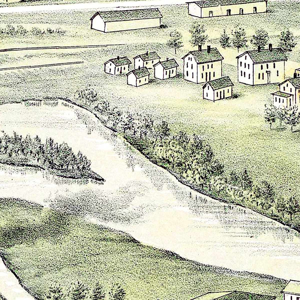 Restored historic details from the 1893 city map of Readville, Massachusetts