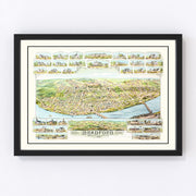Bradford Vintage Map 1892