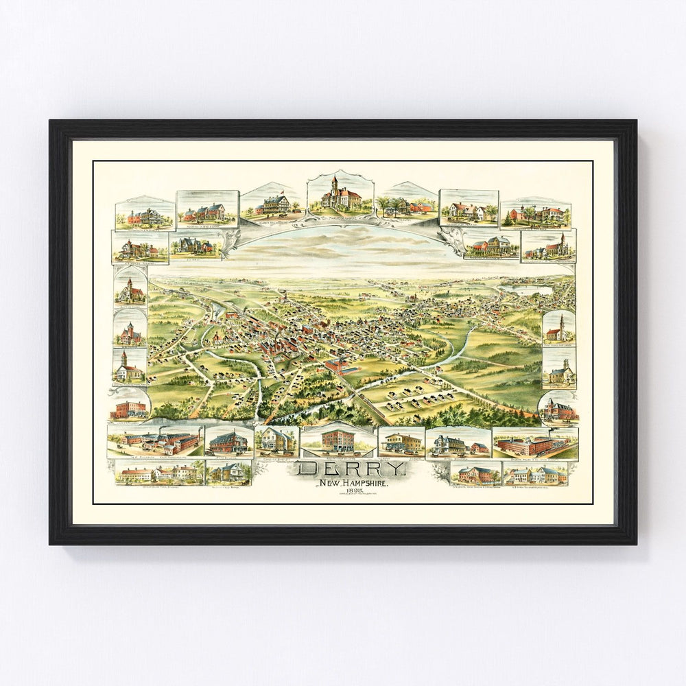 Derry Vintage Map 1898