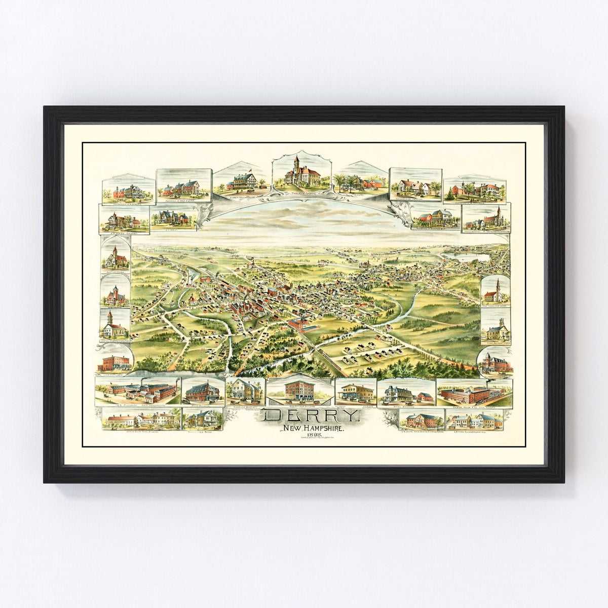 Derry Vintage Map 1898