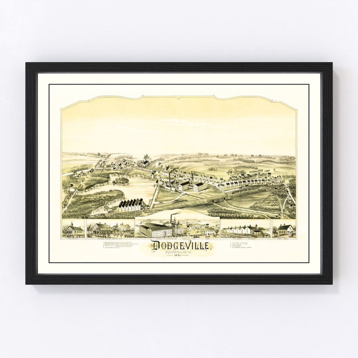 Dodgeville Vintage Map 1891