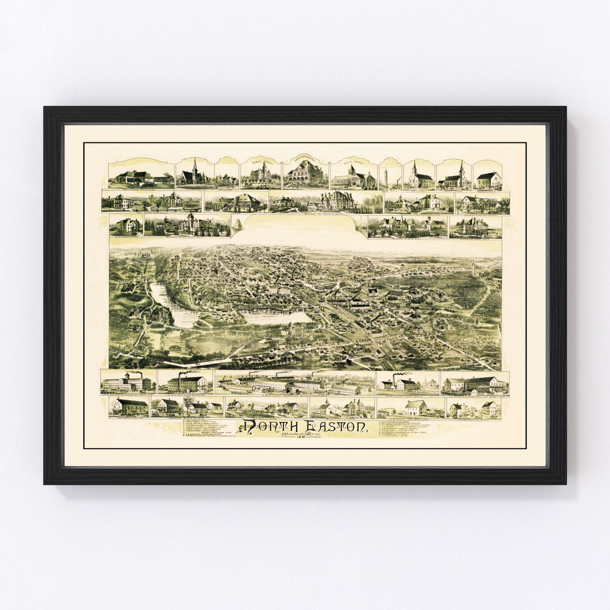 North Easton Vintage Map 1891
