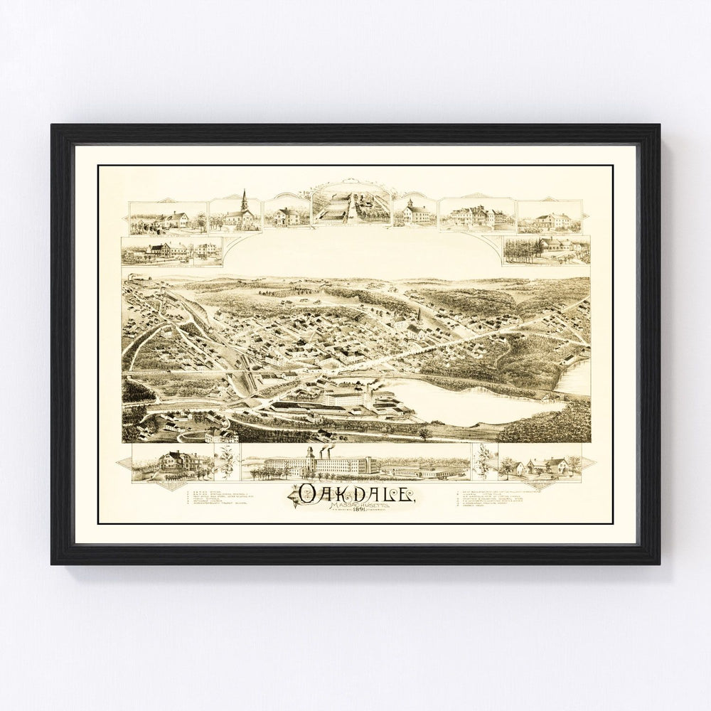 Oakdale Vintage Map 1891