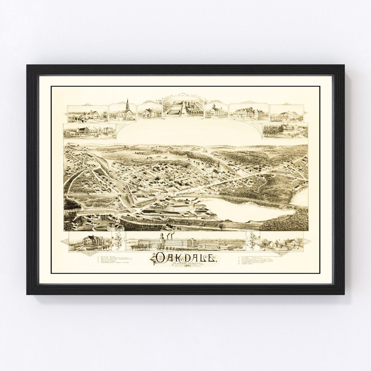 Oakdale Vintage Map 1891