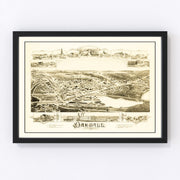 Oakdale Vintage Map 1891