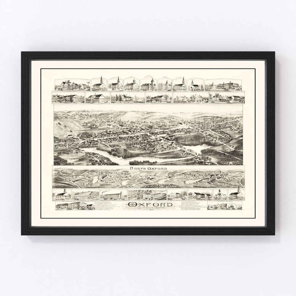 Oxford Vintage Map 1891