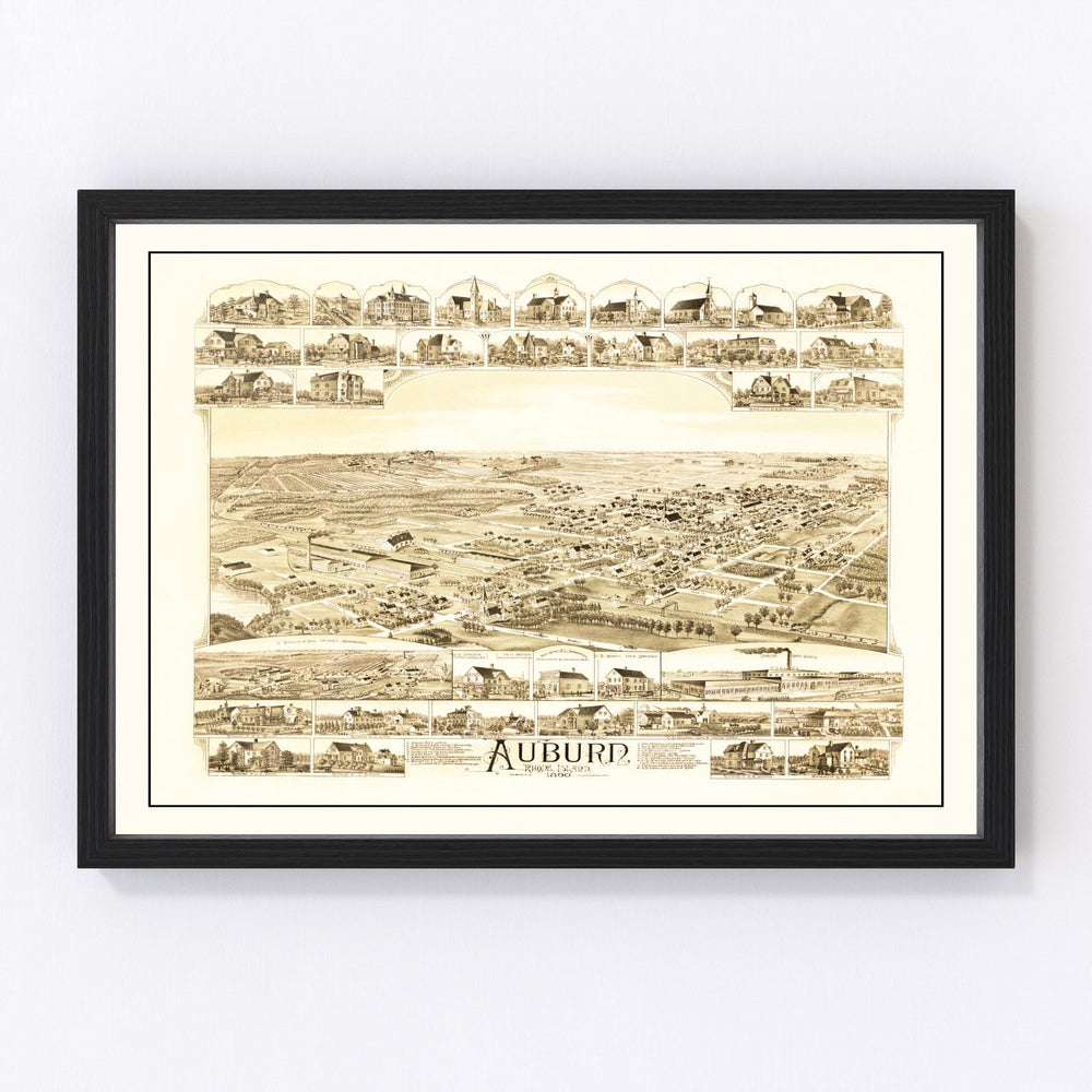 Auburn Vintage Map 1890