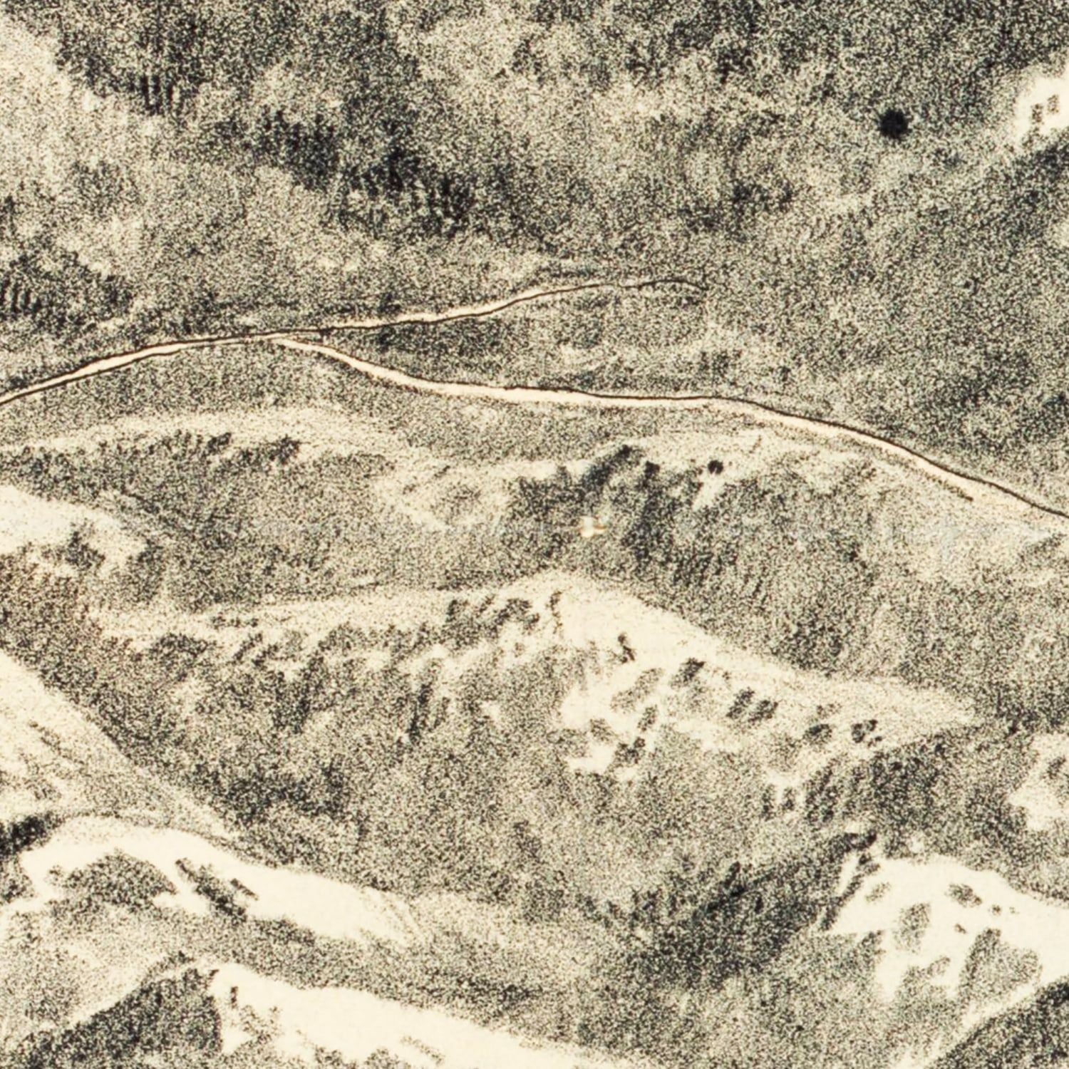 Restored historic details from the 1890 region map of White Mountains, New Hampshire