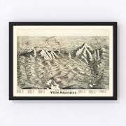White Mountains Vintage Map 1890