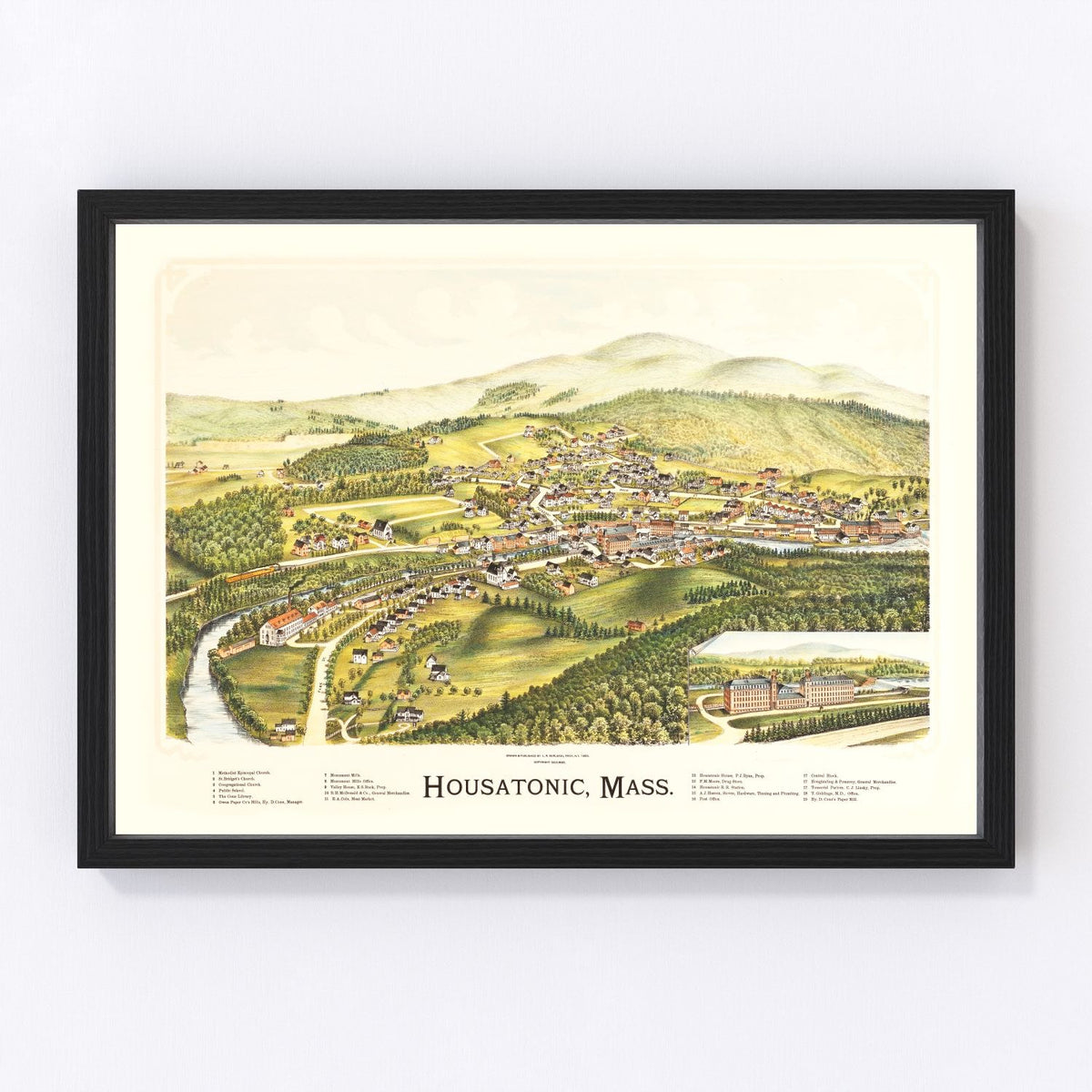 Housatonic Vintage Map 1890