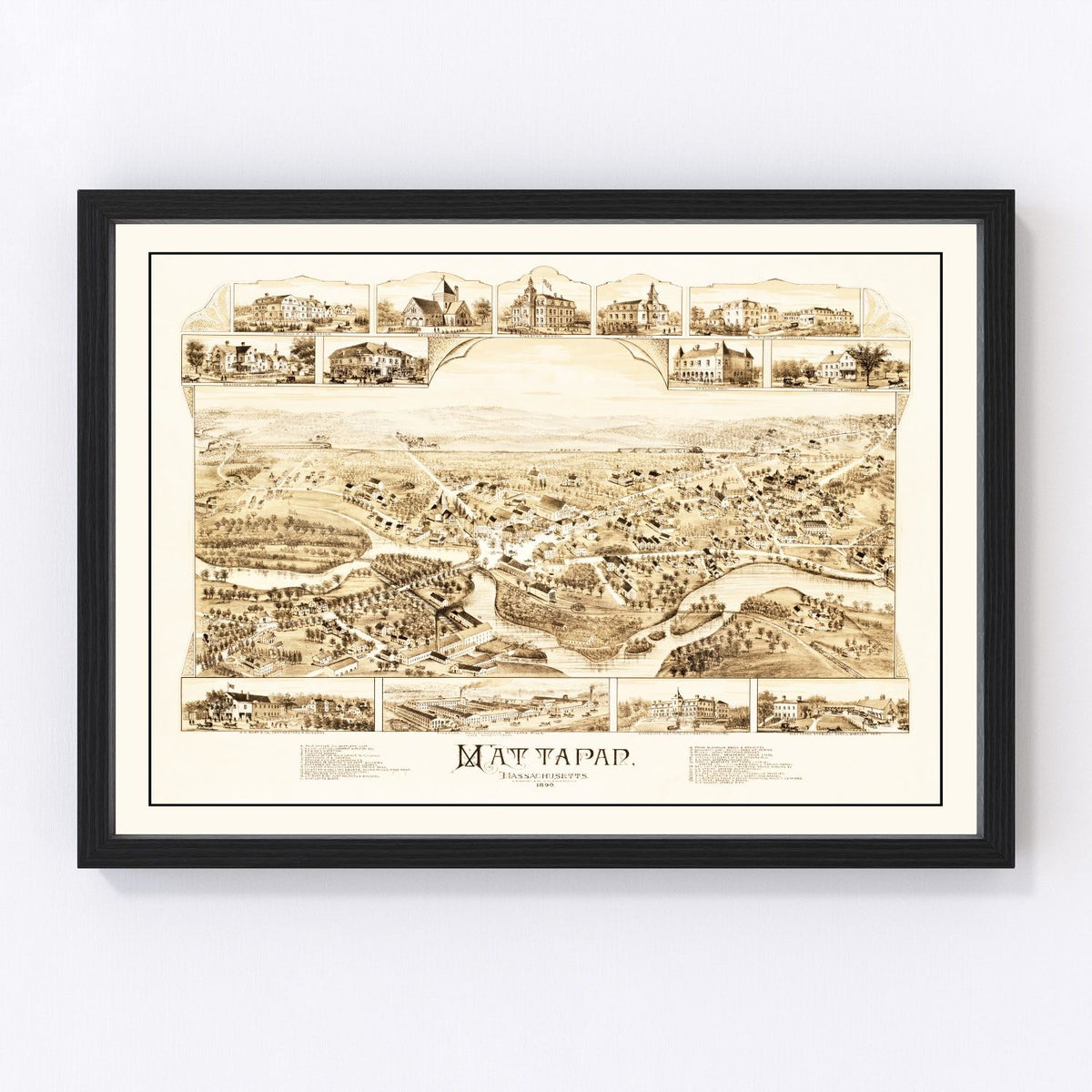 Mattapan Vintage Map 1890