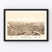 Mittineague Vintage Map 1889
