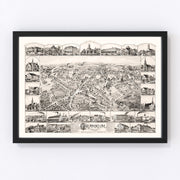 Franklin Vintage Map 1888