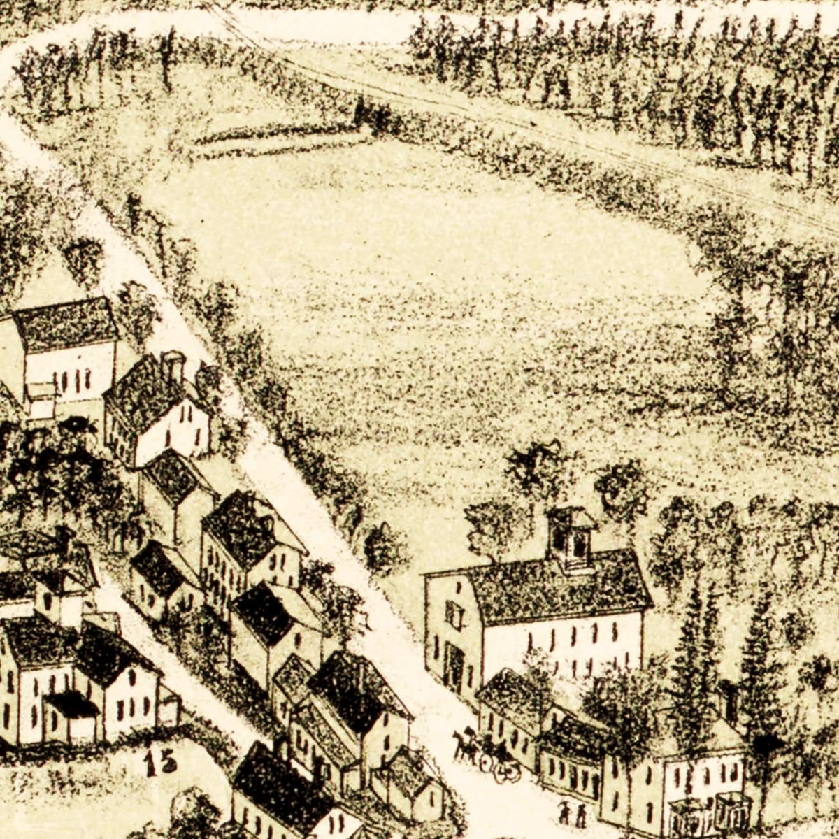 Restored historic details from the 1888 city map of South Easton, Massachusetts