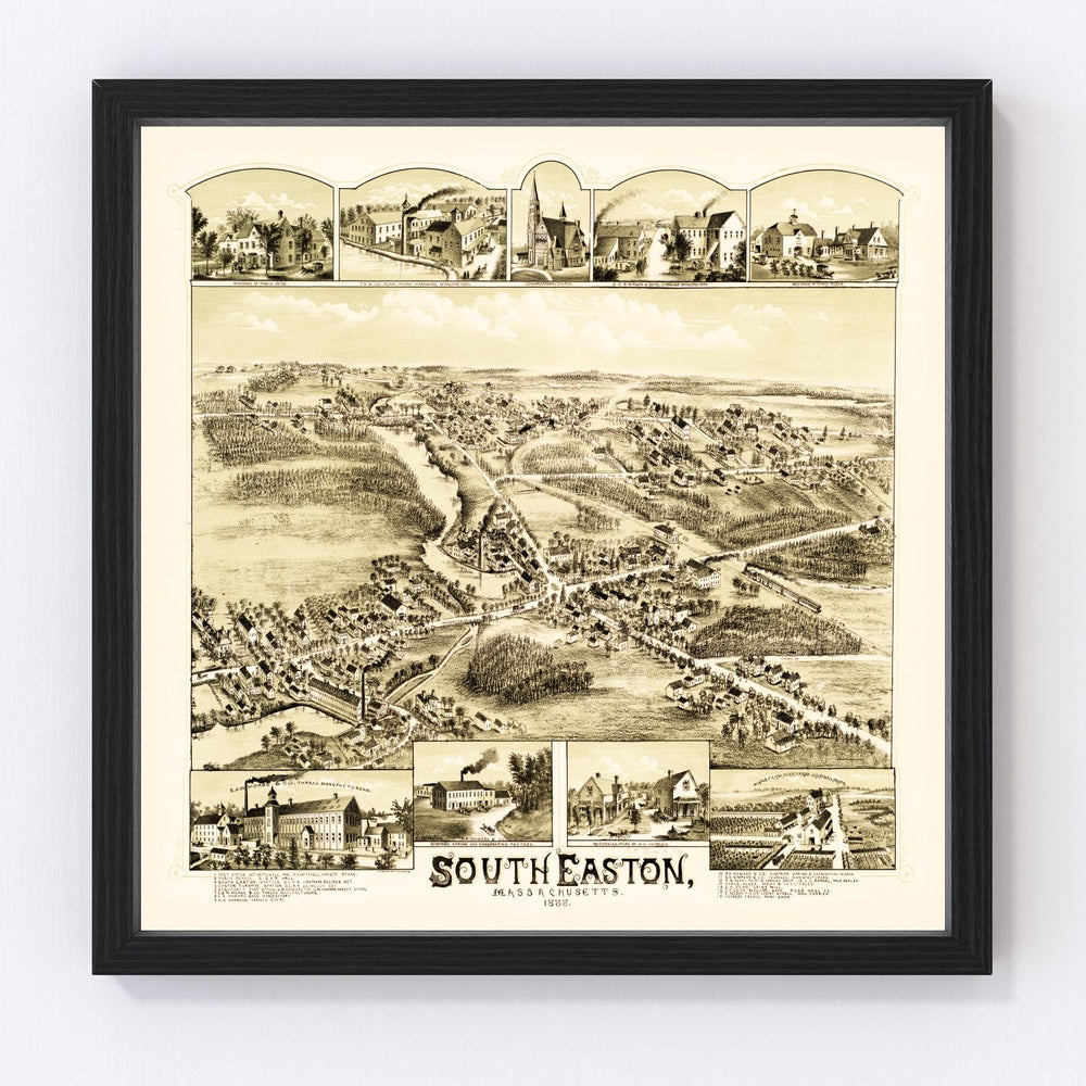 South Easton Vintage Map 1888