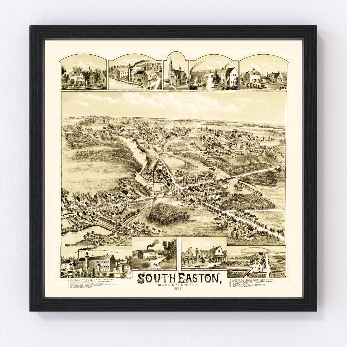 South Easton Vintage Map 1888