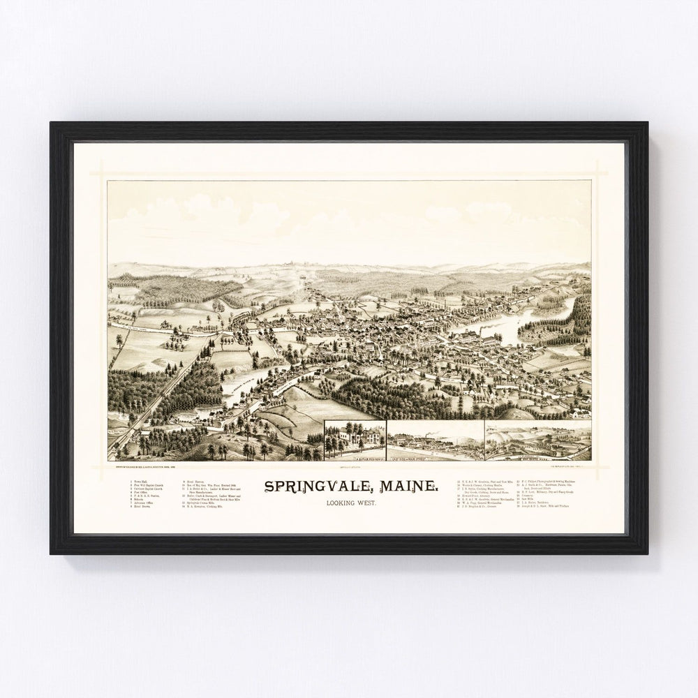 Springvale Vintage Map 1888