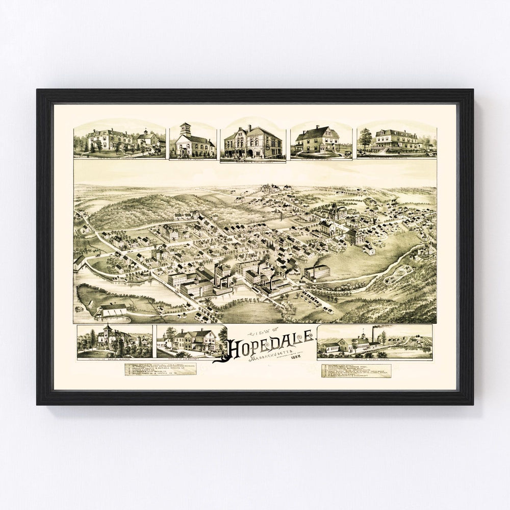 Hopedale Vintage Map 1888