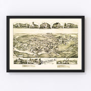 Hopedale Vintage Map 1888