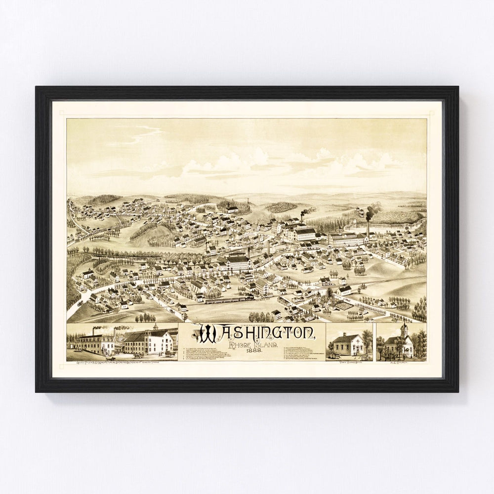 Washington Vintage Map 1888