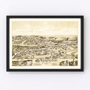 Washington Vintage Map 1888