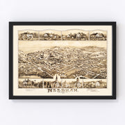 Needham Vintage Map 1887