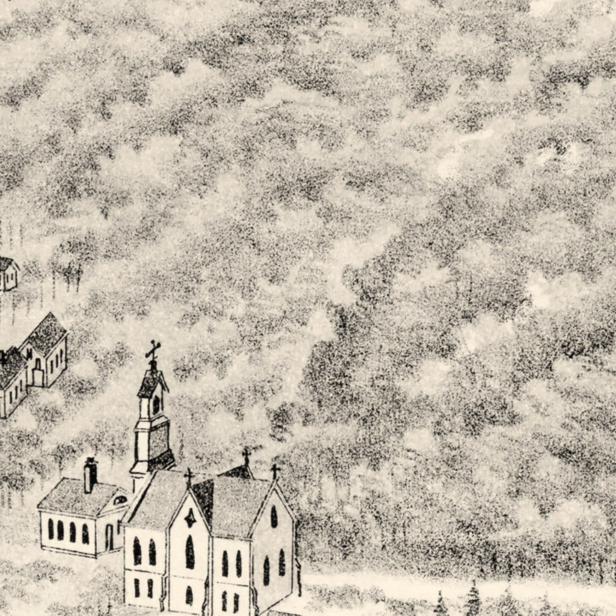 Restored historic details from the 1887 city map of Southville, Massachusetts