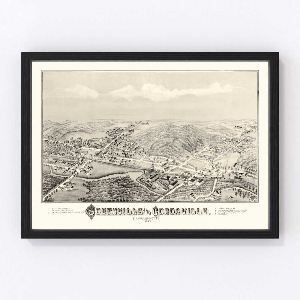 Southville Vintage Map 1887