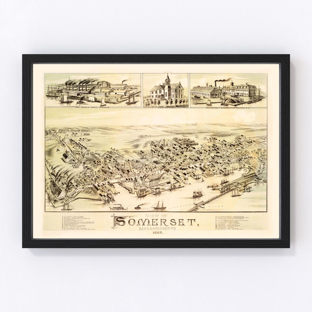 Somerset Vintage Map 1887
