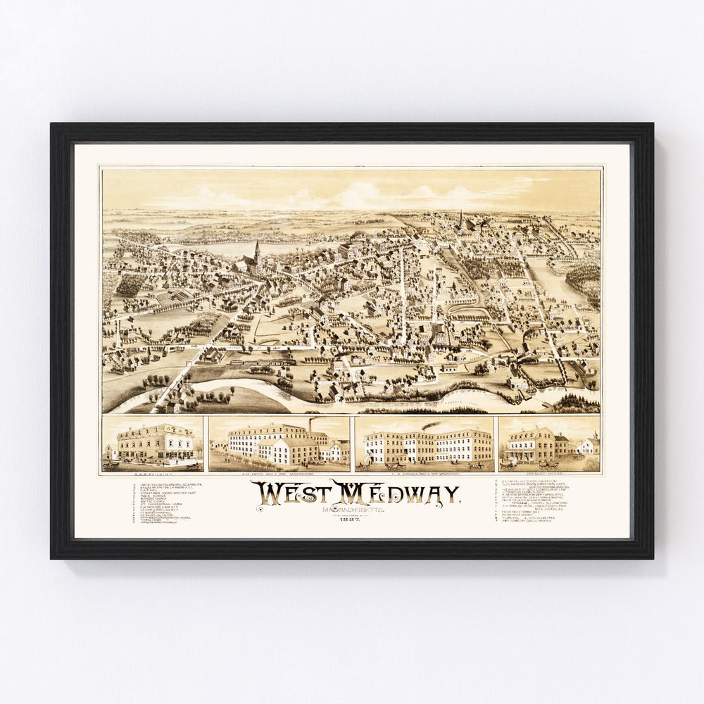 West Medway Vintage Map 1887