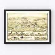 Wrentham Vintage Map 1888