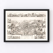 Bridgewater Vintage Map 1887