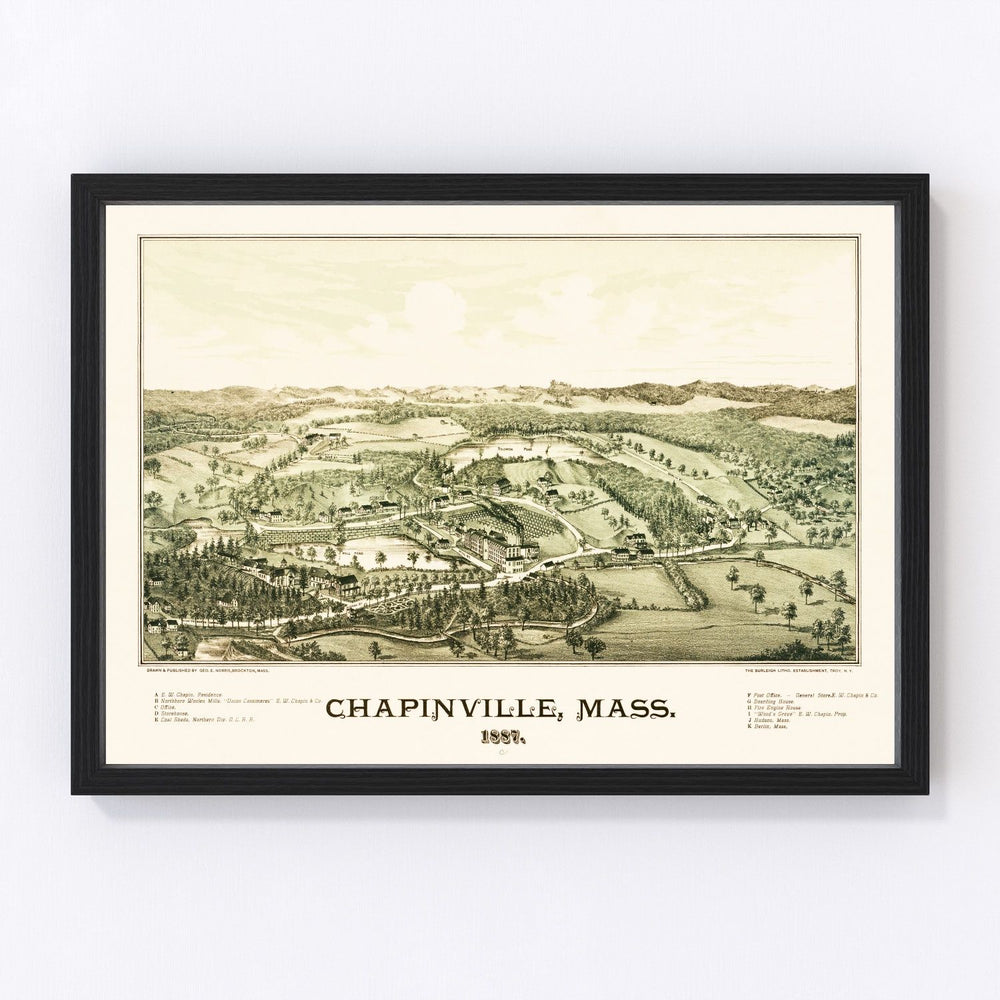 Chapinville Vintage Map 1887