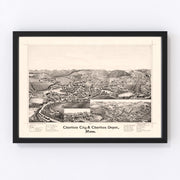 Charlton City Vintage Map 1887