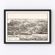 Cochituate Vintage Map 1887