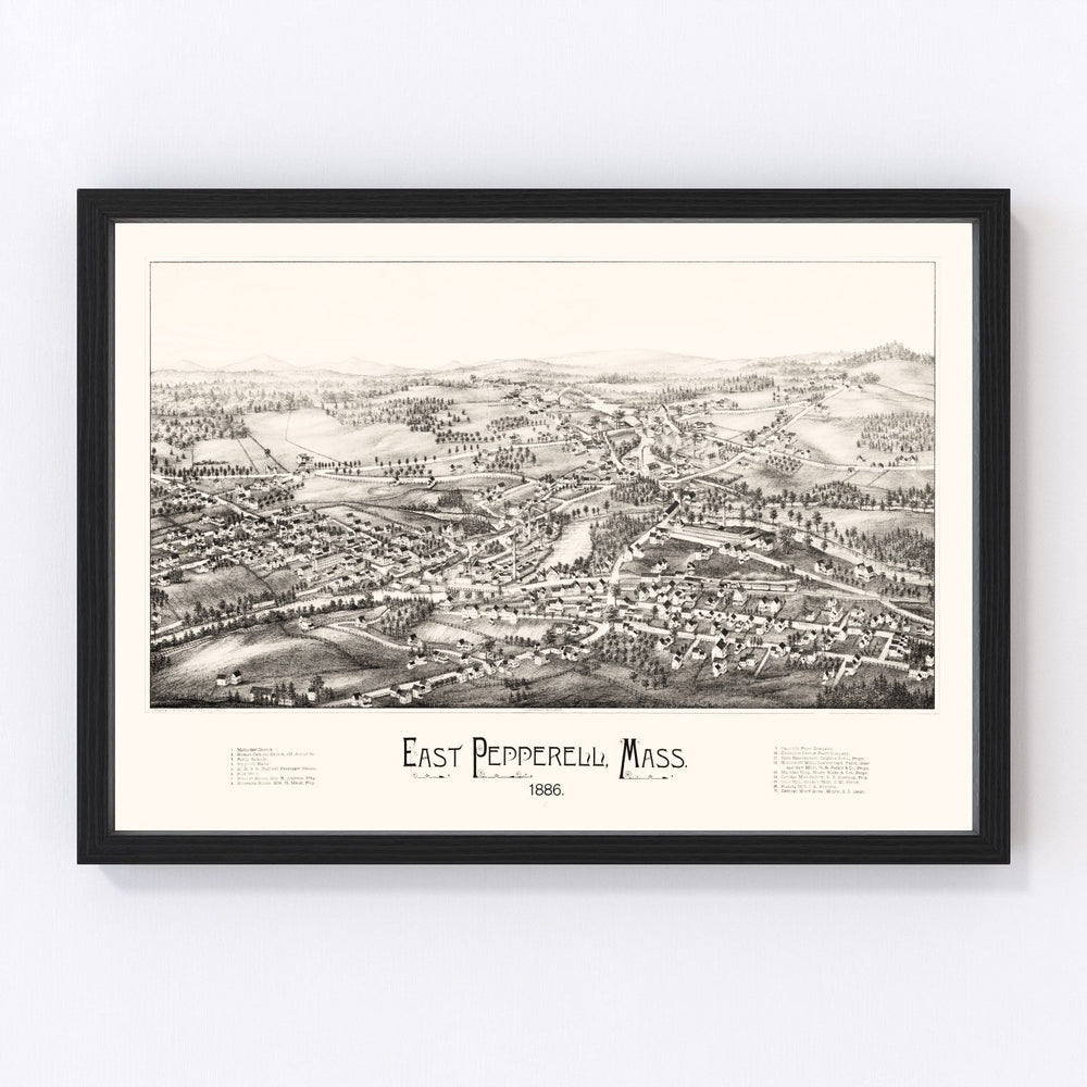 East Pepperell Vintage Map 1886
