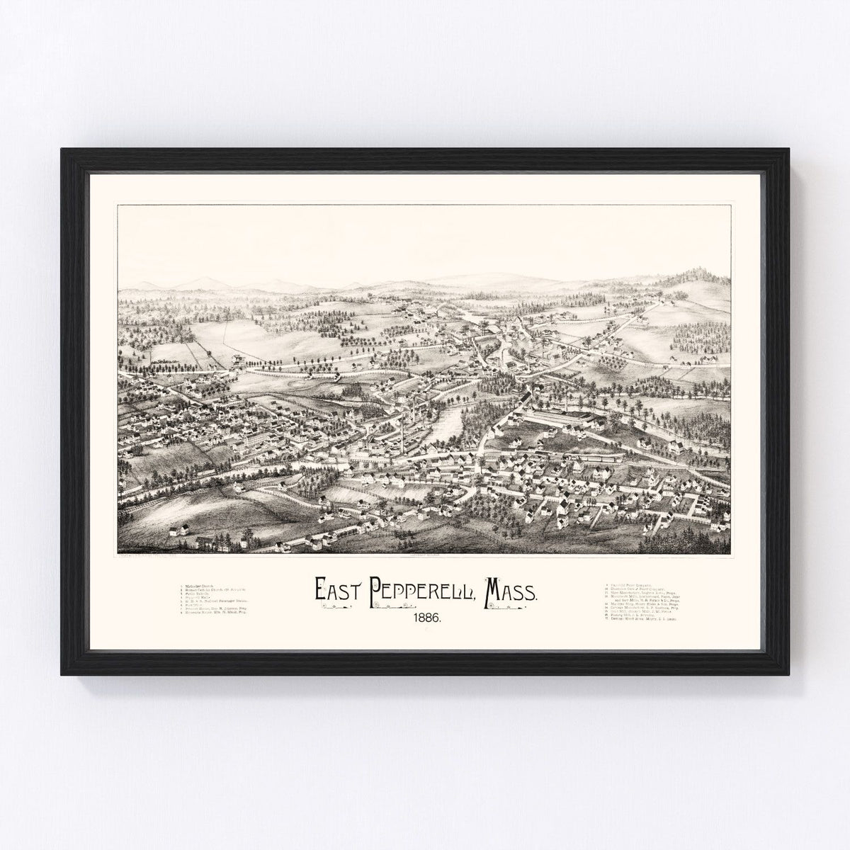 East Pepperell Vintage Map 1886
