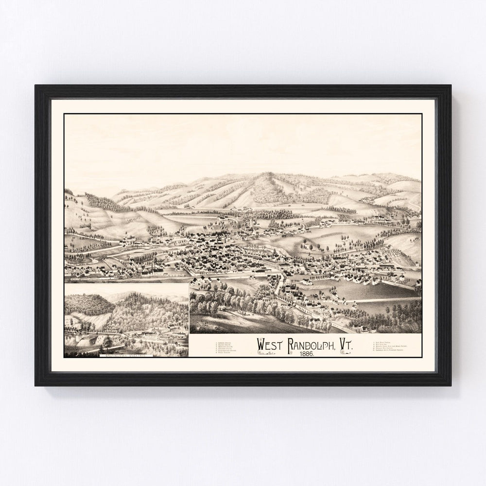 West Randolph Vintage Map 1886