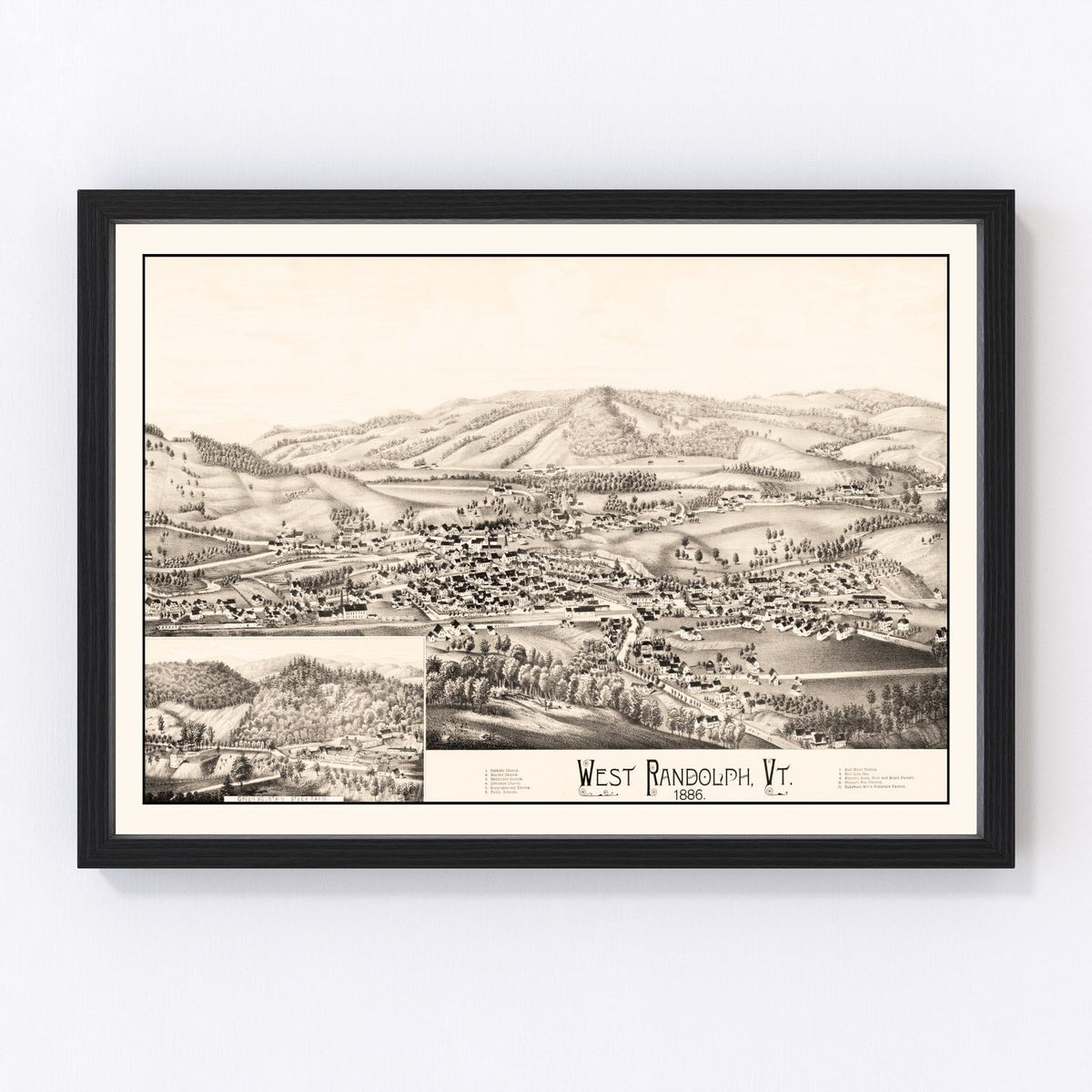 West Randolph Vintage Map 1886