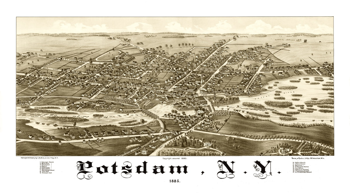 Preview of Vintage Map of Potsdam, New York 1885