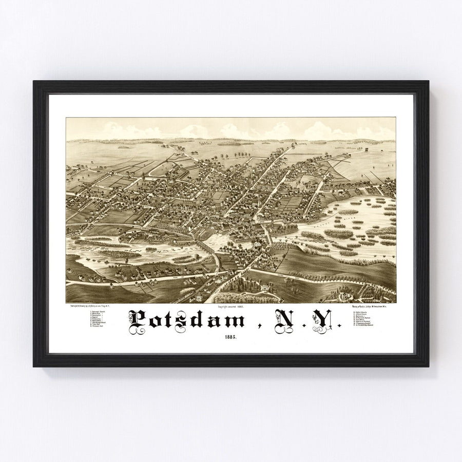 Potsdam Vintage Map 1885