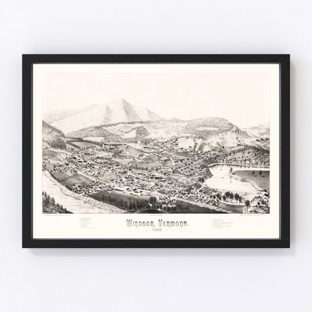 Windsor Vintage Map 1886
