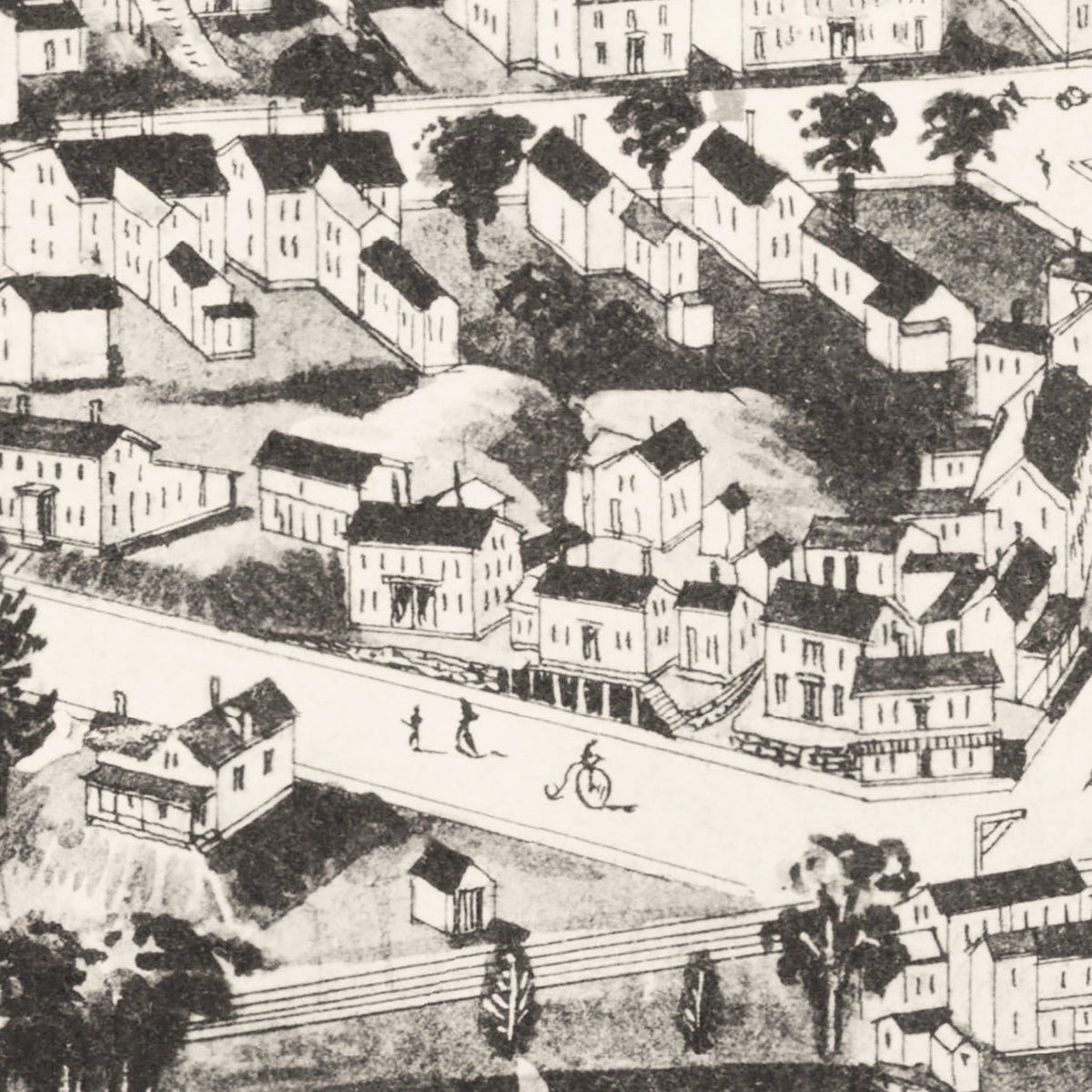 Restored historic details from the 1885 city map of Ballardvale, Massachusetts