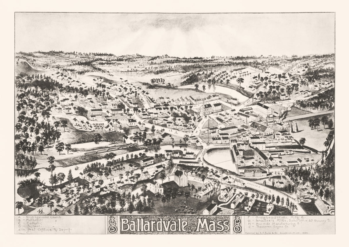 Preview of Vintage Map of Ballardvale, Massachusetts 1885