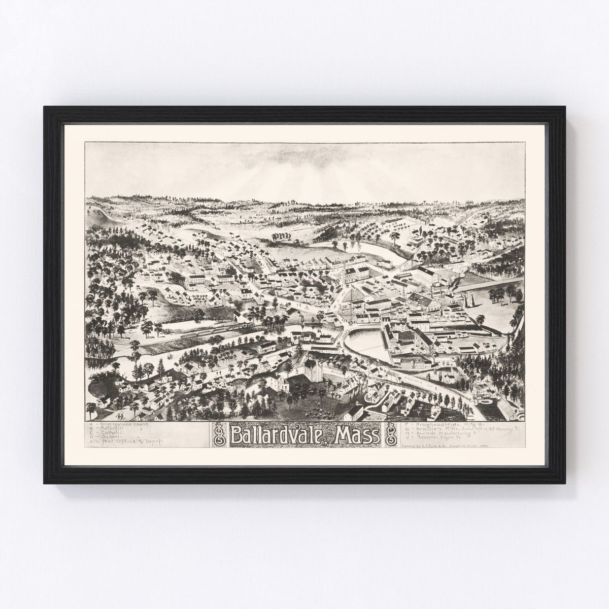 Ballardvale Vintage Map 1885