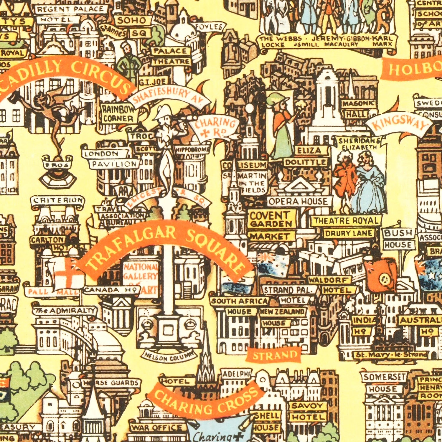 Restored historic details from the 1951 city map of London