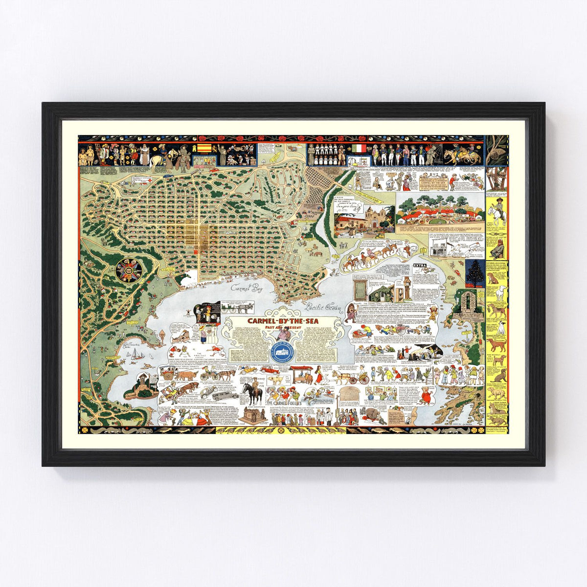 Carmel By The Sea Vintage Map 1942