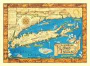 Vintage Map of Long Island, New York 1933