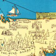 Vintage Map of Long Island, New York 1933