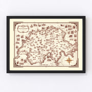 Switzerland Vintage Map 1936